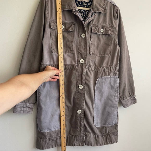 Free People apollo utility patchwork jacket shacket lilac skies army Small army - Picture 9 of 13